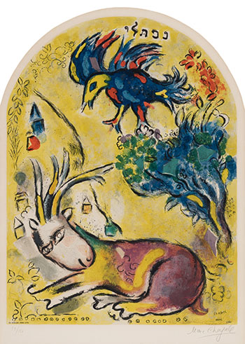 La Tribu de Nephtali (from Douze maquettes de vitraux pour Jérusalem) by After Marc Chagall sold for $3,750