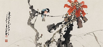 Bird and Flower by Zhao Shao'ang sold for $5,313