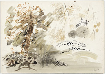 Sketch for A Midsummer Night's Dream I by John Piper sold for $3,750