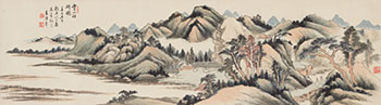 Visiting the Steles in a Mountainous Landscape by Chen Banding vendu pour $17,500