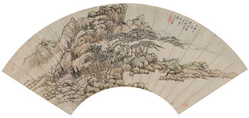 Mountain Dwellings in the Style of Wang Meng by Zhang Zongcang sold for $11,250