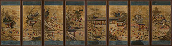 A Rare Set of Eight Korean 'Hundred Boys' Panels, Joseon Period, 19th Century by  Korean Art sold for $18,750