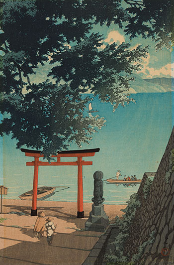 Nikko Chuzenji Lake, Utagahama by Kawase Hasui sold for $4,063