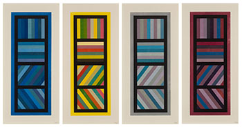 Bands of Color in Four Directions (Vertical) by Sol LeWitt sold for $9,375