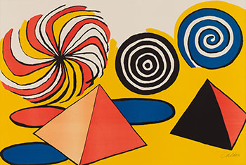 Untitled (Pinwheels & Pyramids) by Alexander Calder sold for $4,688