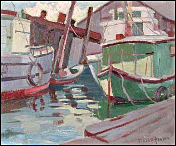 The Wharf by Statira E. Frame sold for $1,840