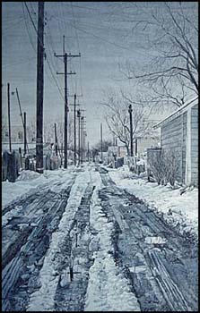 Early Spring in Saskatoon by Wilf Perreault vendu pour $4,025