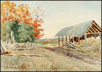 Untitled - Farm Shed by George Robert Bruenech vendu pour $374