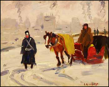 Horse and Sleigh by John Douglas Lawley sold for $2,588