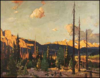 Evening Glow in the Rockies by Richard Jack sold for $9,200