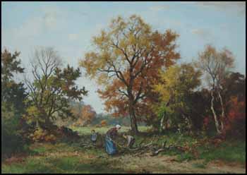 Gathering Wood by Dorus Arts sold for $1,150