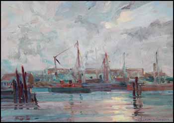 Montreal Harbour by Charles Walter Simpson sold for $1,265