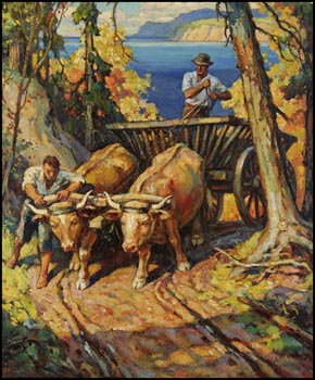 Driving the Oxen by Adam Sherriff Scott vendu pour $2,925