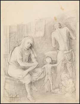 Preparatory Drawing for the Tuberculosis Hospital Mural by Miller Gore Brittain sold for $5,850