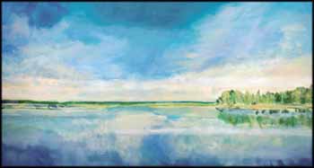 Cambridge, Blue Lake by Pat Service sold for $2,813