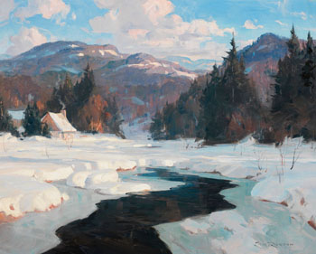 Afternoon Sun on the Mullet River, PQ by John Eric Benson Riordon vendu pour $3,125