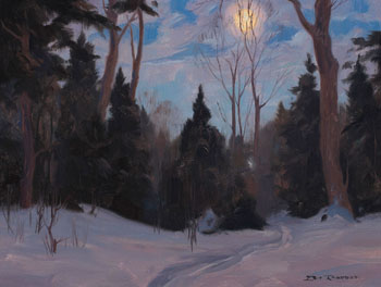 Laurentians, Forest in Winter by John Eric Benson Riordon sold for $3,125