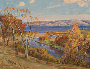 Autumn in the Qu'Appelle Valley by James Henderson sold for $6,875