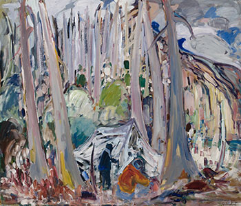 Campers in the Forest by René Jean Richard sold for $37,250