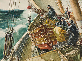 Men at Sea by Jack Lorimer Gray sold for $3,750
