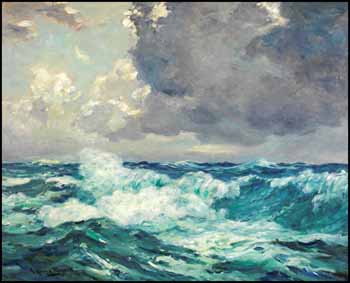 Heavy Seas, Grand Manan, NB by George Horne Russell sold for $7,020