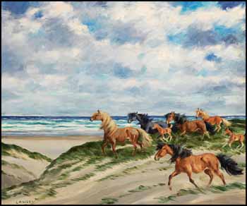 Wild Horses, Sable Island by John Douglas Lawley sold for $5,558