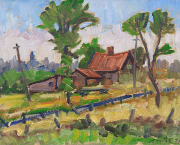 Vieille ferme by Leo Ayotte vendu pour $1,500