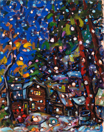 Soirée de neige by Real Fournier sold for $1,250