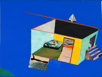Dream with House, Bed and Scraper by Judith Lodge sold for $188