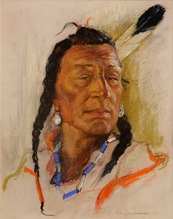 Chief Portrait by Nicholas de Grandmaison sold for $28,125