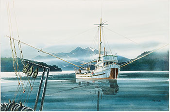 Salmon Troller, Debbie J by Harry Heine sold for $875