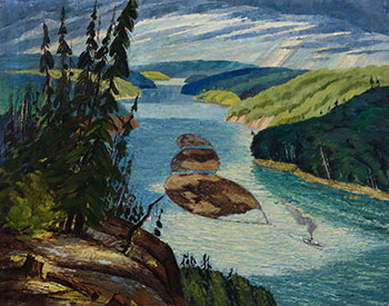 Towing Logs by Donald MacKay Houstoun sold for $1,375