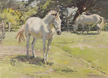 Farm Scene near Valleyfield, Quebec by Robert Elmer Lougheed sold for $1,875