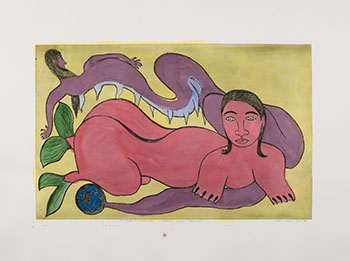 The Beauty of a Red Rose by Shuvinai Ashoona vendu pour $1,250