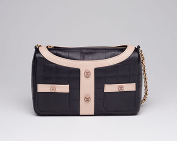 A BLACK CALFSKIN MADEMOISELLE JACKET BAG by  CHANEL sold for $2,500