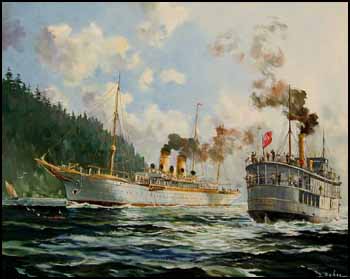 The Empress of Japan Passing First Narrows by Dale Byhre sold for $3,163
