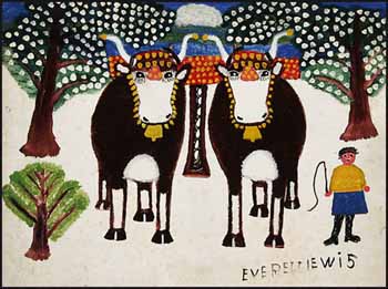 Two Oxen by Everett Lewis sold for $1,404