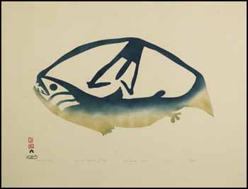 Fish and Spear by Pudlo Pudlat sold for $1,521