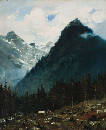 Glacier House, Rogers Pass, BC by Gaston Roullet sold for $2,813