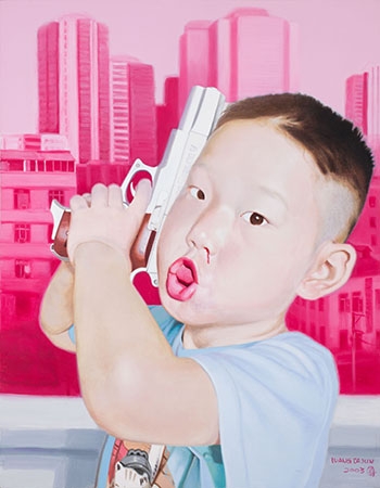 Image of Children #1 by Wang Dajun sold for $3,750