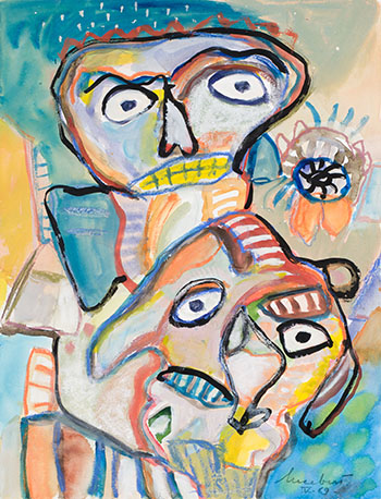 Two Faces by Lucebert  vendu pour $1,375