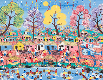 Village Parade by Anibal R. Palma sold for $375