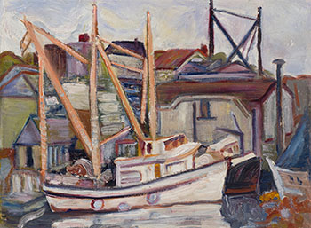 Boats in the Harbour by Attributed to Henrietta Mabel May sold for $3,438