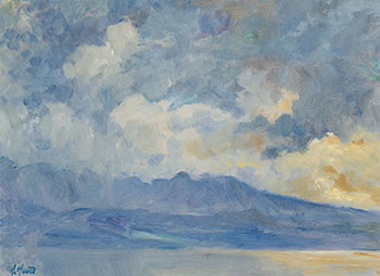 Thunderstorm, Burrard Inlet by Henry Harry Hood sold for $875