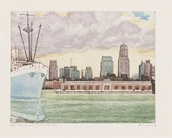 Ocean Terminal, Port of Toronto (with the original printing plate) by Nicholas Hornyansky sold for $1,125