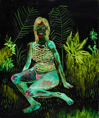 Untitled (Green Woman Sitting) by Andre Ethier sold for $500