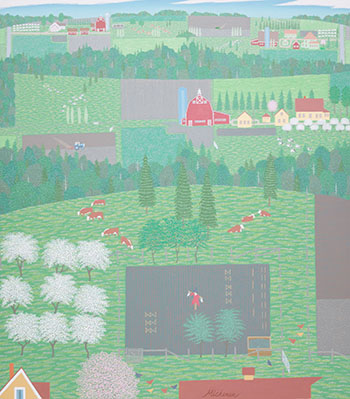 Spring Blossoms & Scarecrow by Robert Michener sold for $1,500