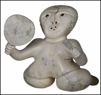Man with Drum by  Inuit Sculpture sold for $920