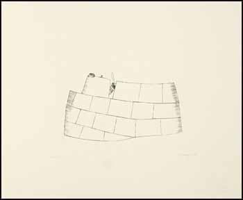 Building an Igloo by Kananginak Pootoogook sold for $936