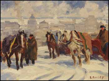At the Lookout, Mount-Royal by John Douglas Lawley sold for $2,106